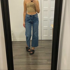 The Farrah High Rise Wide Leg Jeans